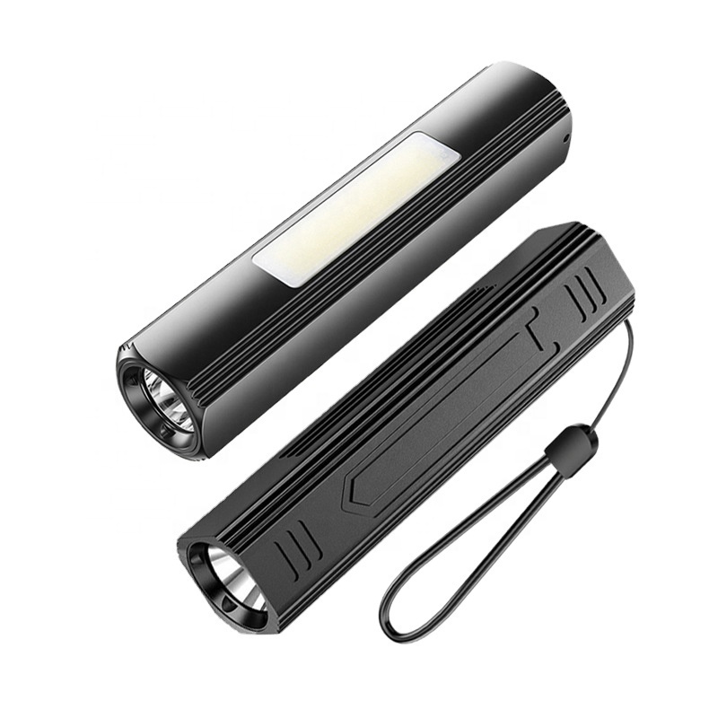 New Strong Light LED Flashlight Multi functional Outdoor Lighting USB Charging Gift Light Emergency Power Bank Flashlight