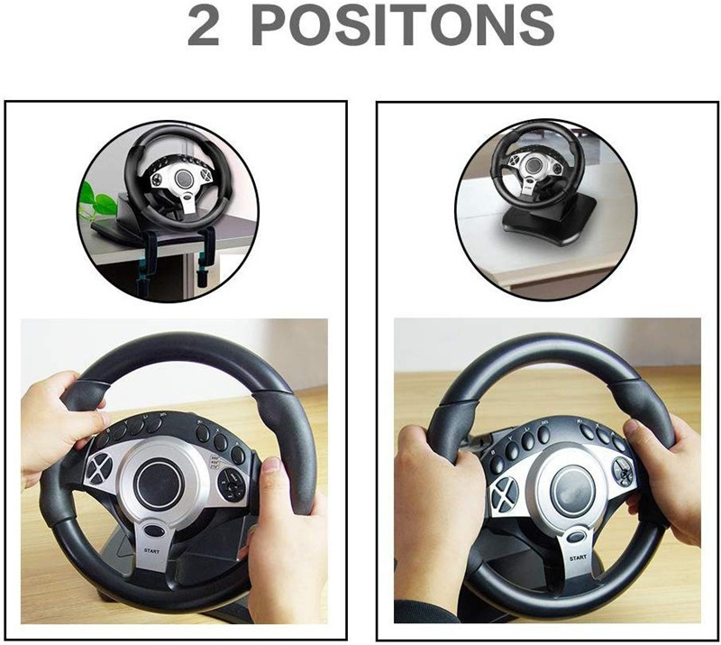 900 Degree Driving Sport Gaming Racing Wheel Game Console Racing Simulator for PC PS3 PS4 Xbox One Xbox 360 NS Switch Android