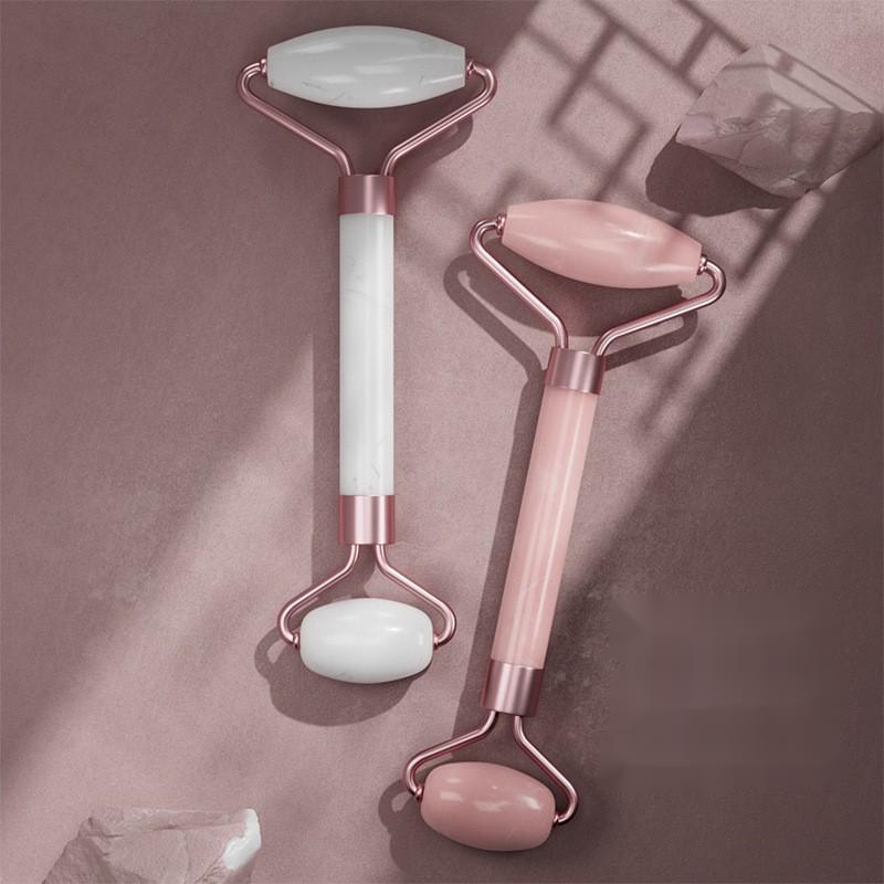 2pcs/set Face Spa Neck Massager For Face Roller Gua Sha Scraper Board Lift Up Wrinkle Remover Eye Care Resin Guasha Set