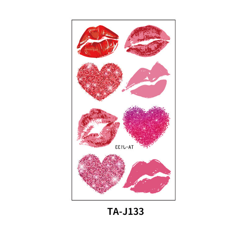 2024 Valentines Lip Tattoo Supplies Lip Print Designs Temporary Tattoo Custom Temporary Kiss Tattoo