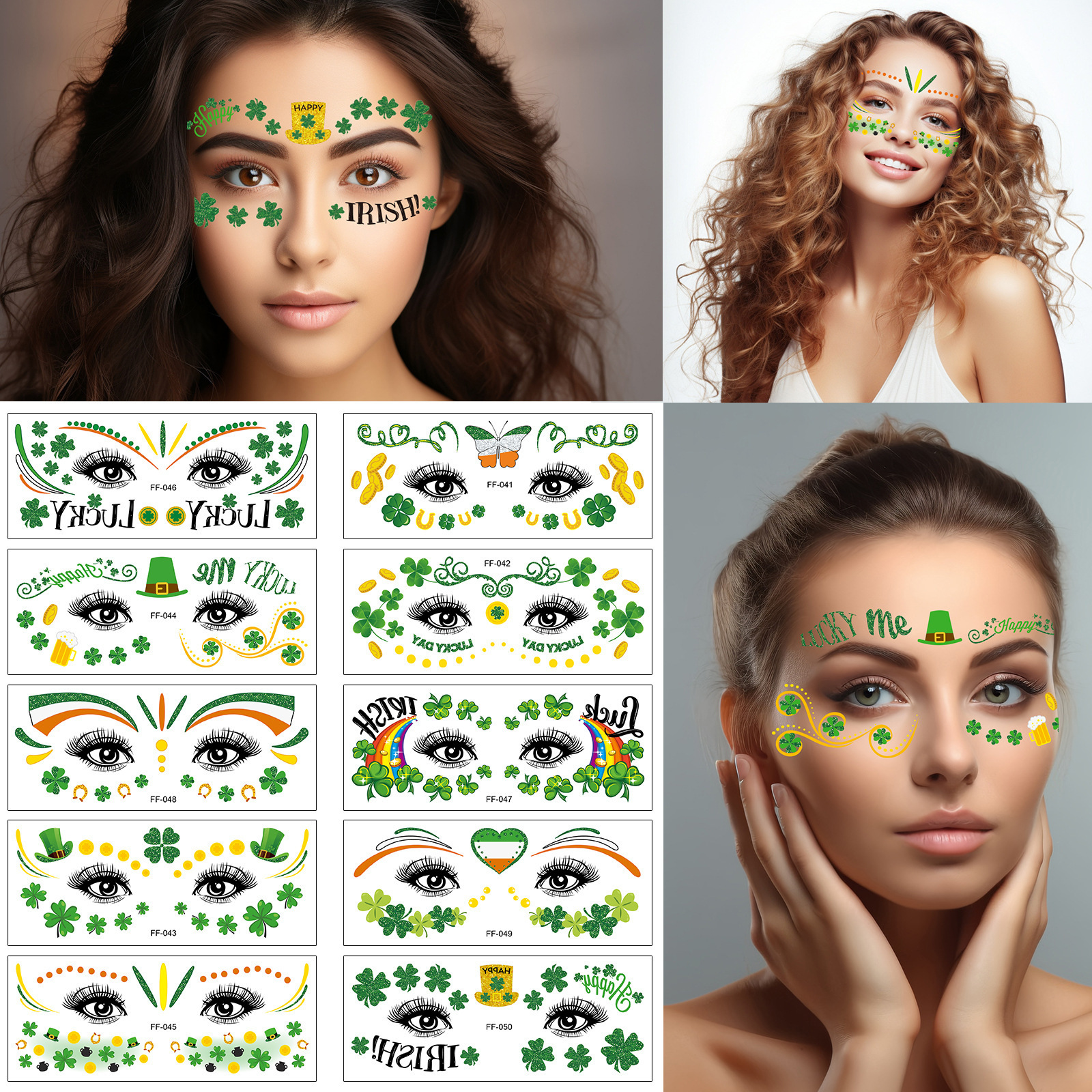 Hot Selling 500 Designs Tattoo Sticker Custom Temporary Tattoo Supplies St Patricks Day Tattoos