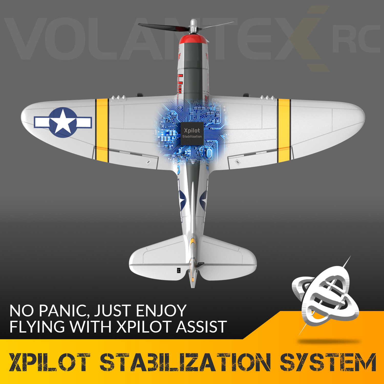 Volantex P47 400 mm Beginner Remote Control Airplane with Durable EPP Foam Ready to Fly