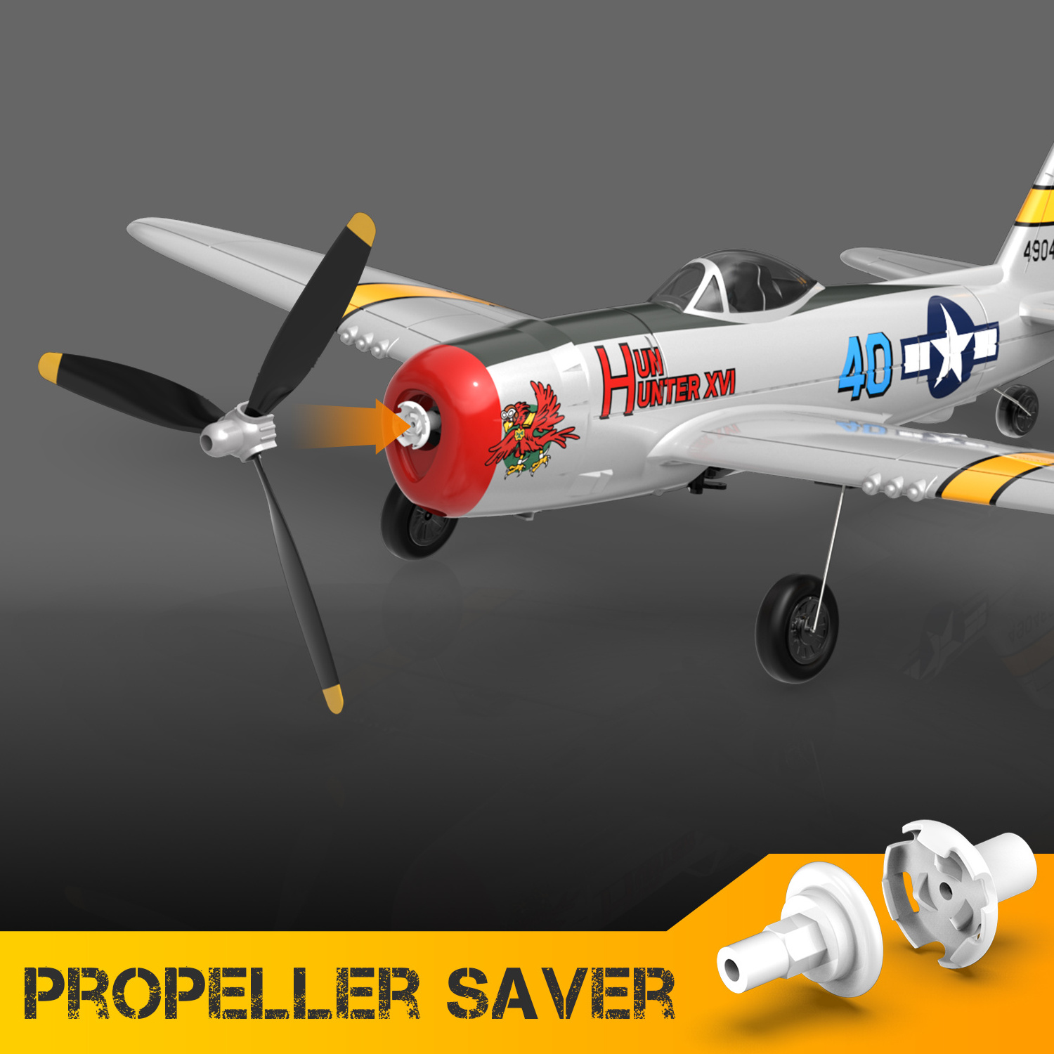 Volantex P47 400 mm Beginner Remote Control Airplane with Durable EPP Foam Ready to Fly