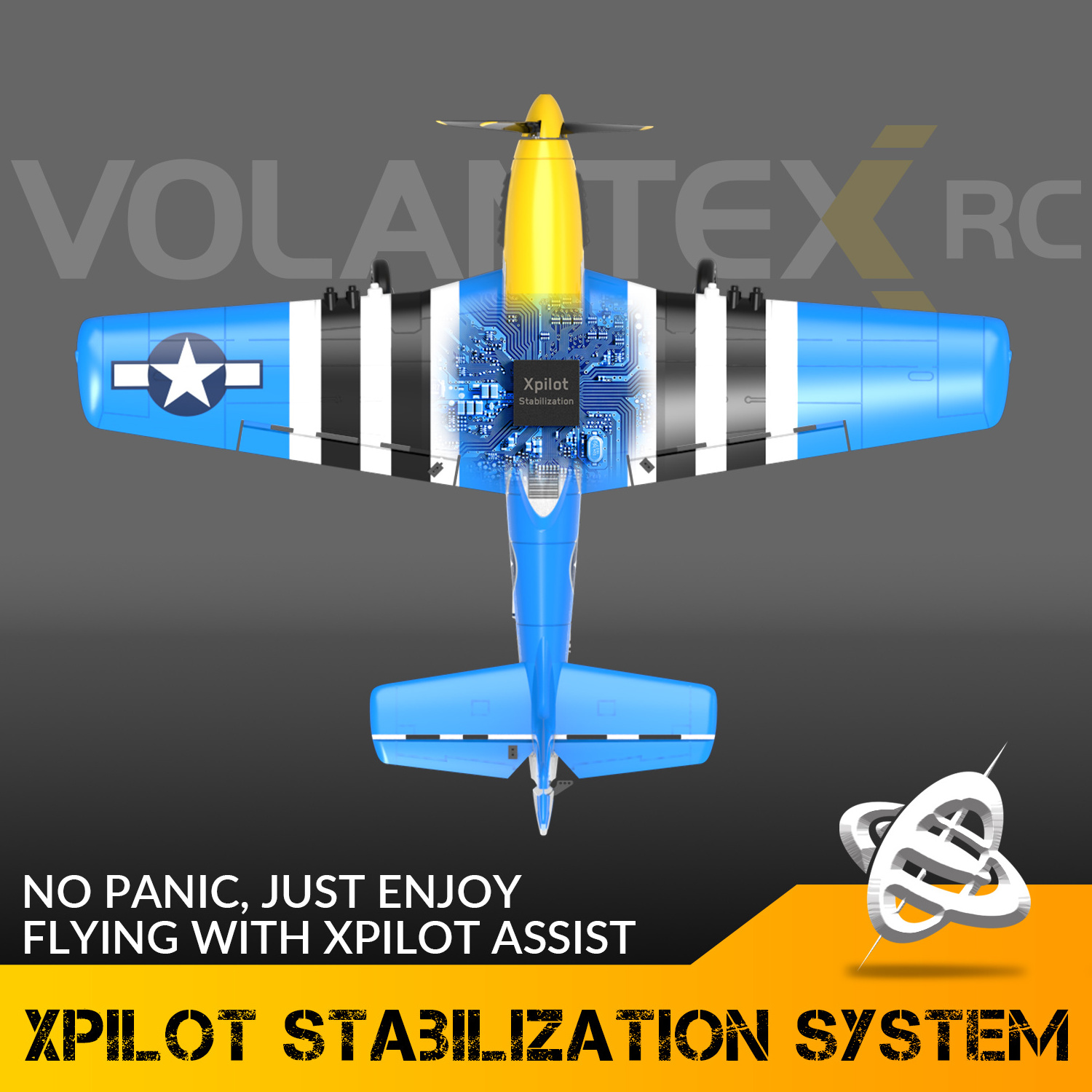 VOLANTEX 4 channel RC plane P51 Mustang Blue RC Aircraft Plane Ready to Fly with gyro radio control toys for Kids gifts