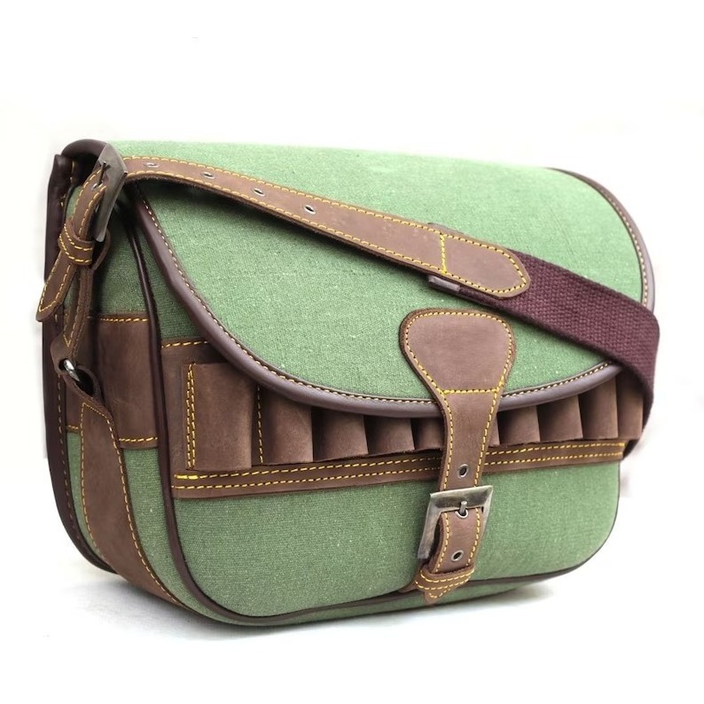 Cartridge Bag For Hunting And Shooting - Buy Leather Hunting & Shooting Bags Made In Pakistan LB-0002