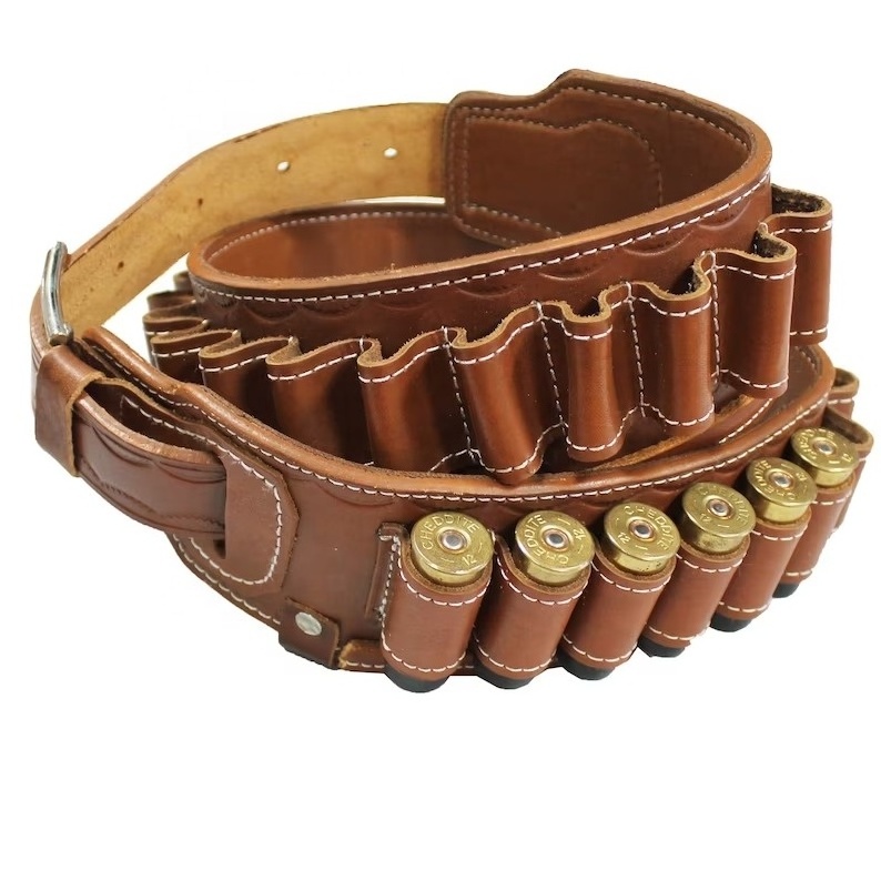 Oem Hunting Cartridge Belt, Genuine Cow Leather Ammo Cartridge Belts Genuine Leather Belt LCB-0015