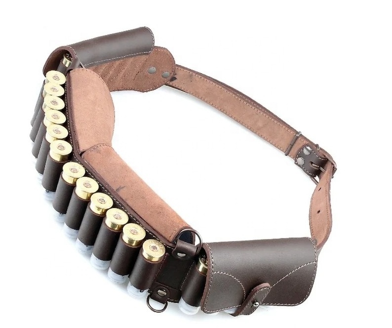 Cartridge Belt Caliber Cartos Leather Cartridge Belt Genuine Leather Double Cartos Cartridge Belt LCB-0030