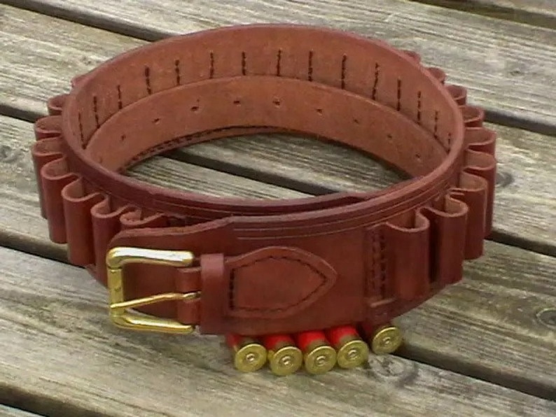 Outdoor Hunting Equipment Hunting Shooter Ammo Holder Genuine Leather Cartridge Heavy Use Cartridge Belt LCB-0005