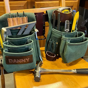 Custom Electrician Tools Vest Belt Waist Belt Heavy Duty Adjustable Carpenter Pouches Suspender Tool Bags AL-0013