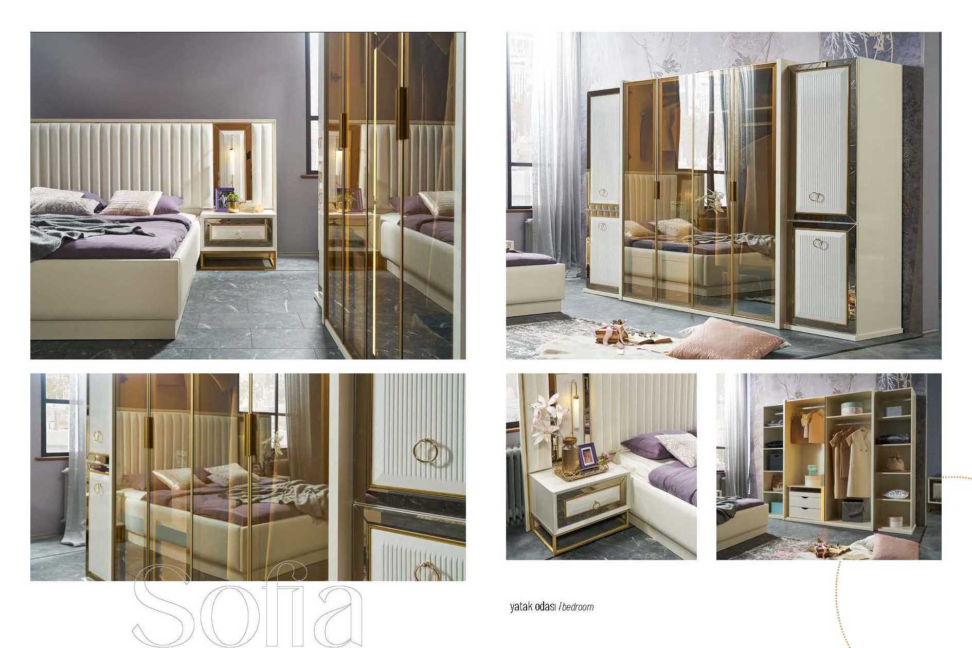 Luxurious Bedroom Furniture Set with Functional Wardrobe Luxury Quality Home Furniture from Turkey Turkish Furniture