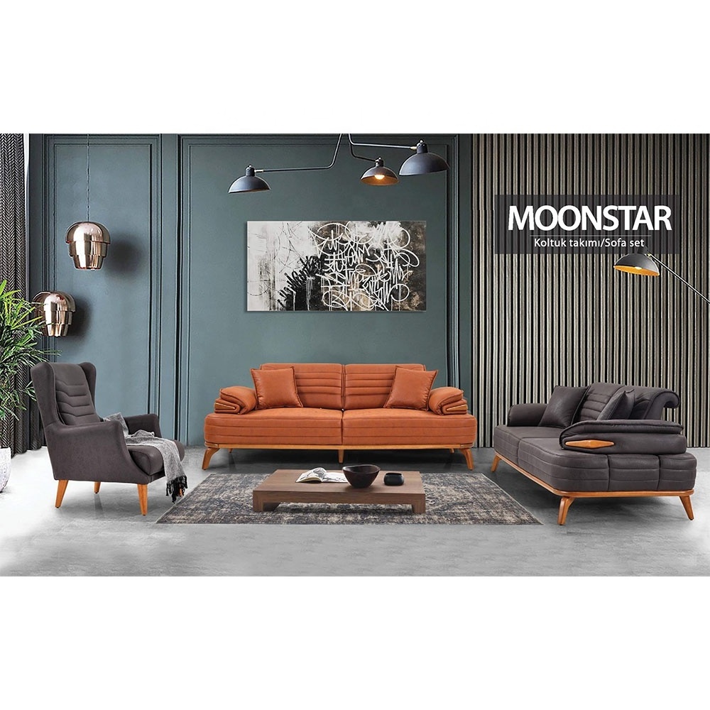 Modern Living Room Furniture Sofa Set Sofa Bed Waterproof Fabric Turkish Furniture Minimal Customize Size Cheap Velvet Seat