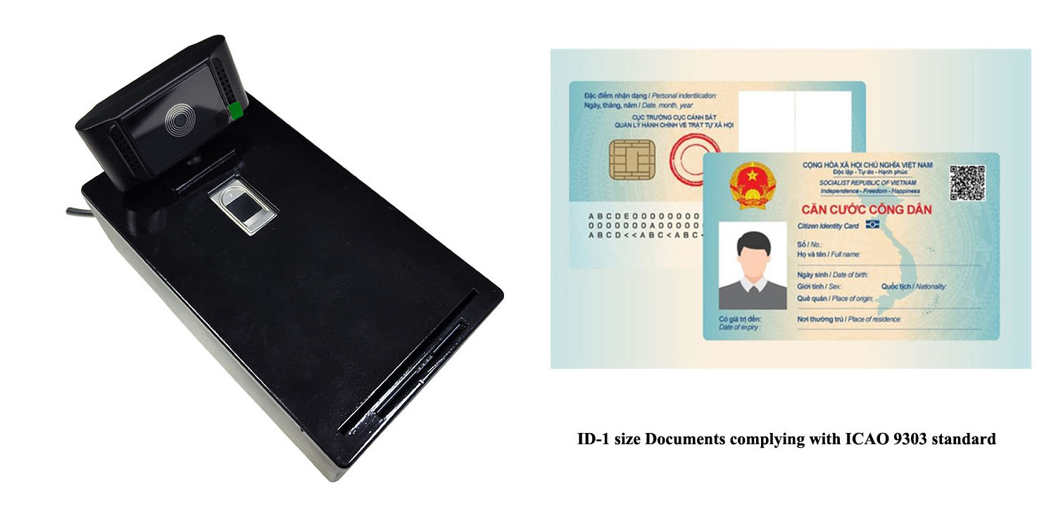 Access Control Card Reader with Biometric and Face ICAO9303 Standard MRZ+Contact+Contactless/NFC/RFID