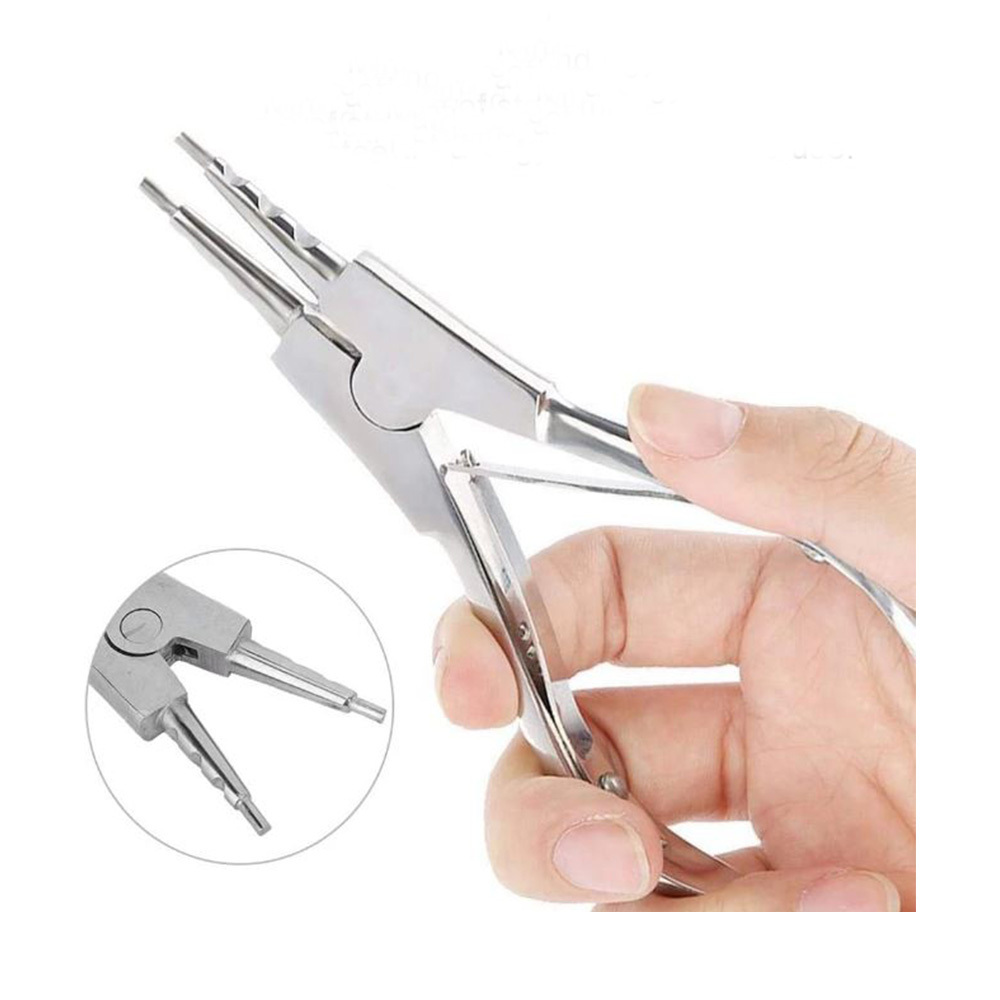 Professional Beauty & Personal Care - Body Piercing Tools Kit with Surgical Steel Opening Closing Needle Ball Clamp Plier