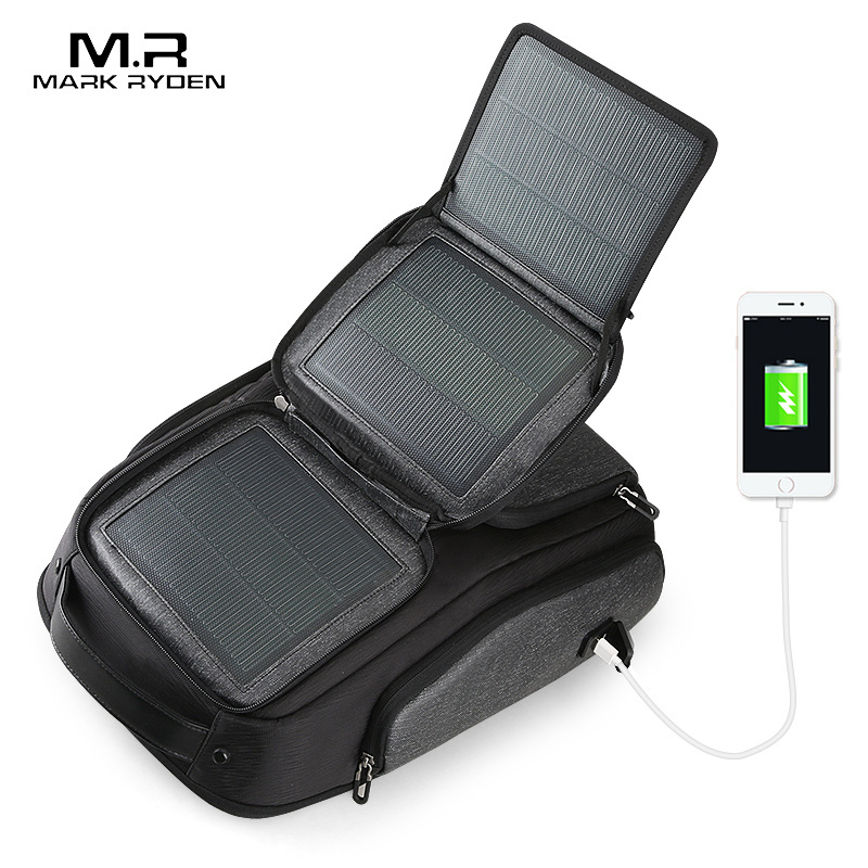 Mark Ryden Durable High Quality Solar Backpack Waterproof Anti theft Outdoor Hiking Laptop Backpack with USB MR_K9278_00