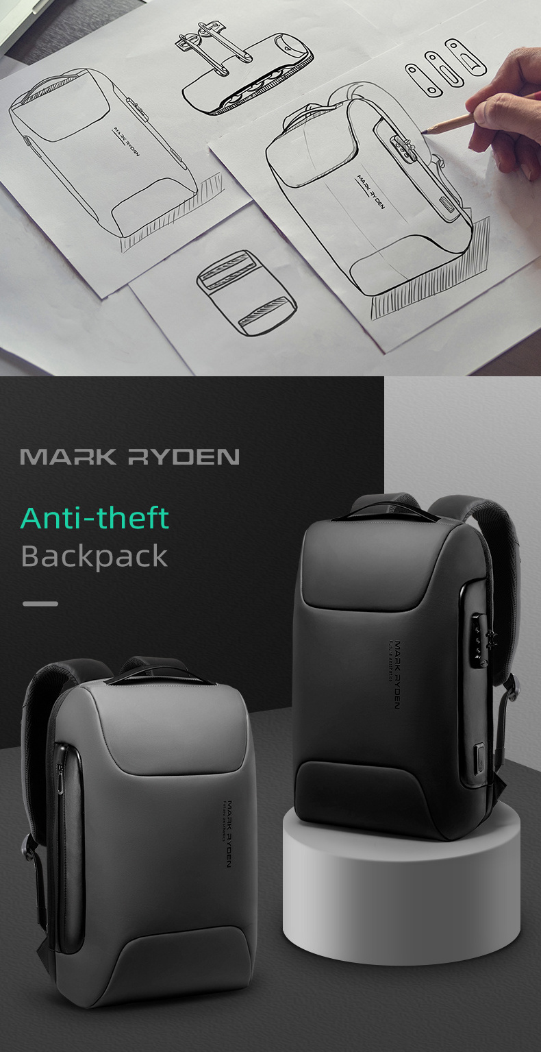 Mark Ryden Laptop Backpacks Anti Theft Mochila Smart laptop bags Men School Bags business backpack customizable MR9116