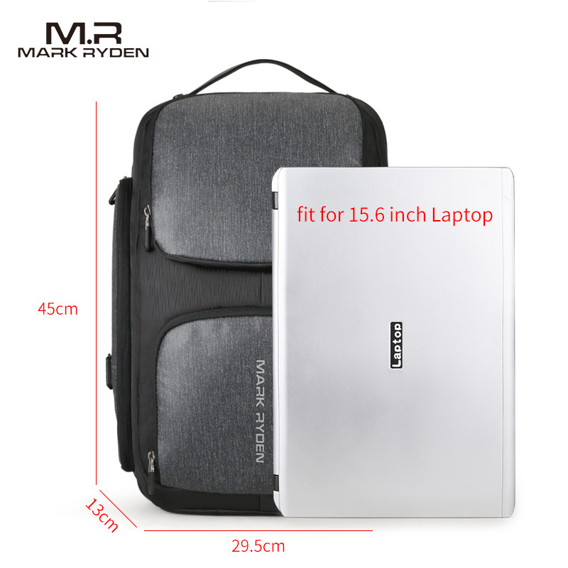 Mark Ryden Durable High Quality Solar Backpack Waterproof Anti theft Outdoor Hiking Laptop Backpack with USB MR_K9278_00