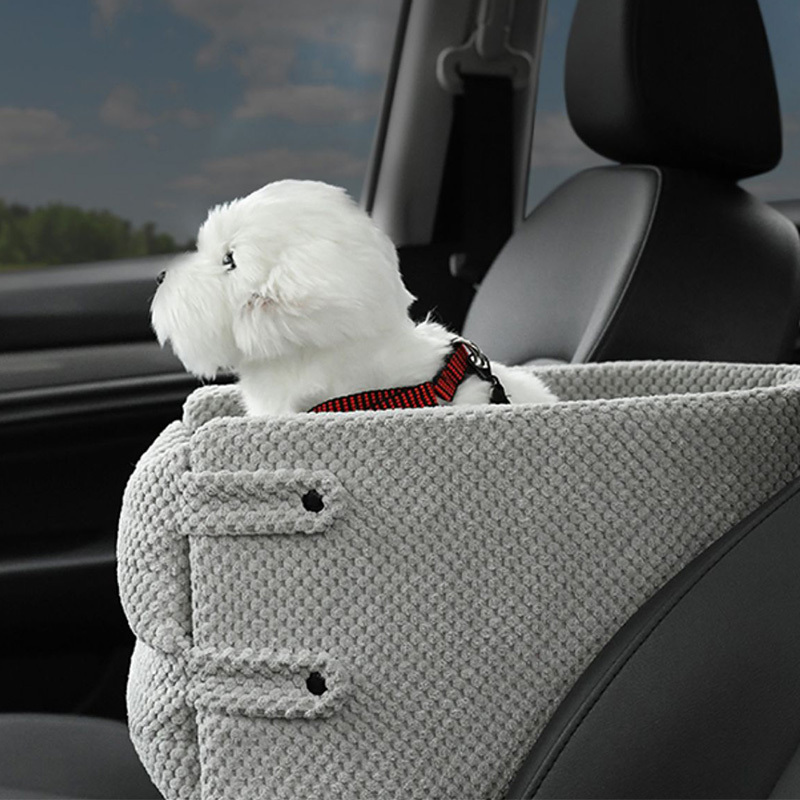 Portable Washable Pet Dog Cat Car Console Armrest Booster Seat Small Dogs Carrier for Travel