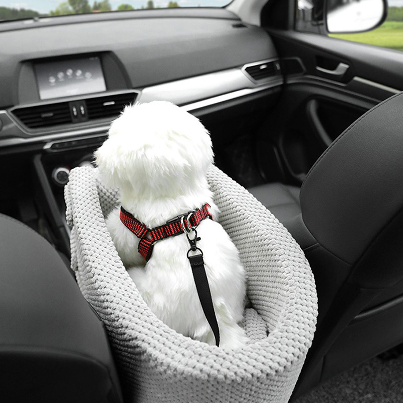 Portable Washable Pet Dog Cat Car Console Armrest Booster Seat Small Dogs Carrier for Travel