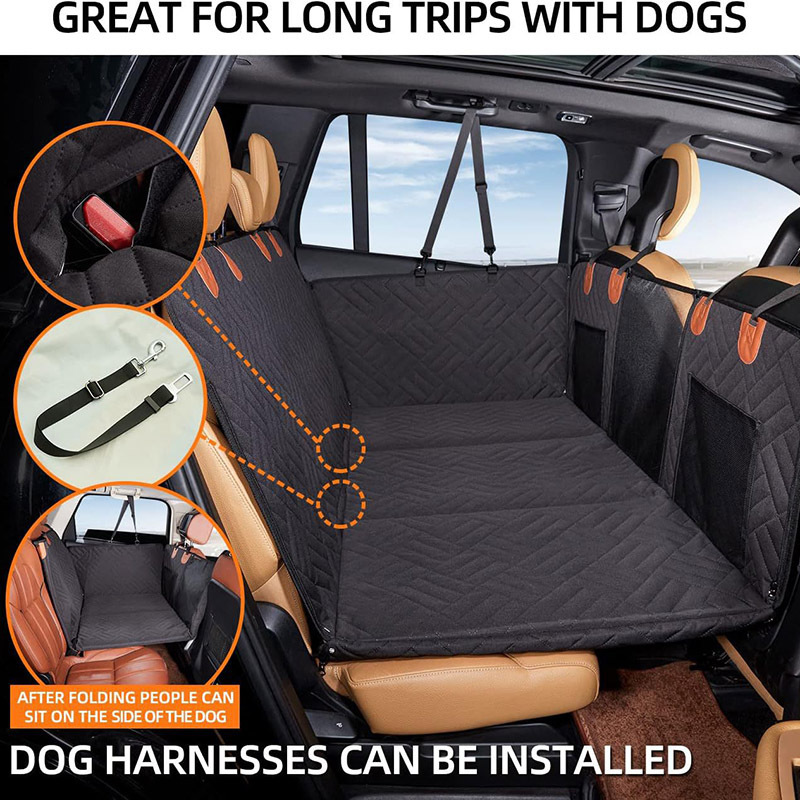 Durable Dog Car Seat Cover Pet Hammock for Car Travel Bed Back Seat Extender for Dogs