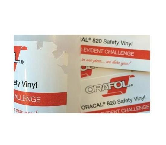 ORACAL 820 Safety Vinyl Special Cast PVC film Tamper VOID Evident Label Material  White Destructible Vinyl  ORAFOL