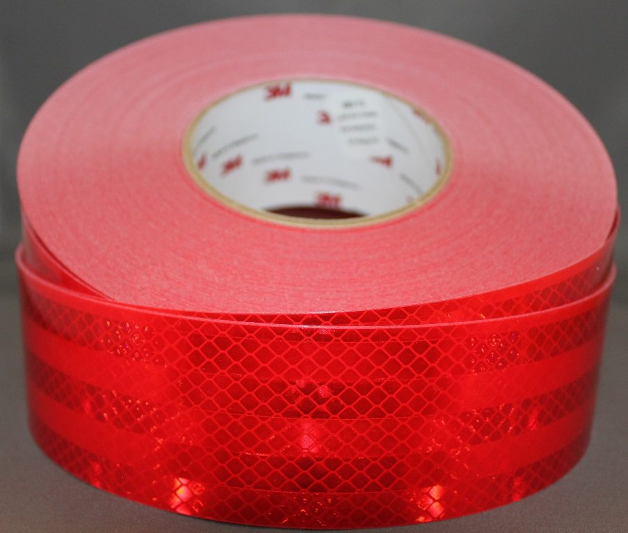 3M 983 Ece104R Factory Industry Wholesale Reflective Road Tape Red&White Polyester Reflective Tape For Vehicles 3M983D