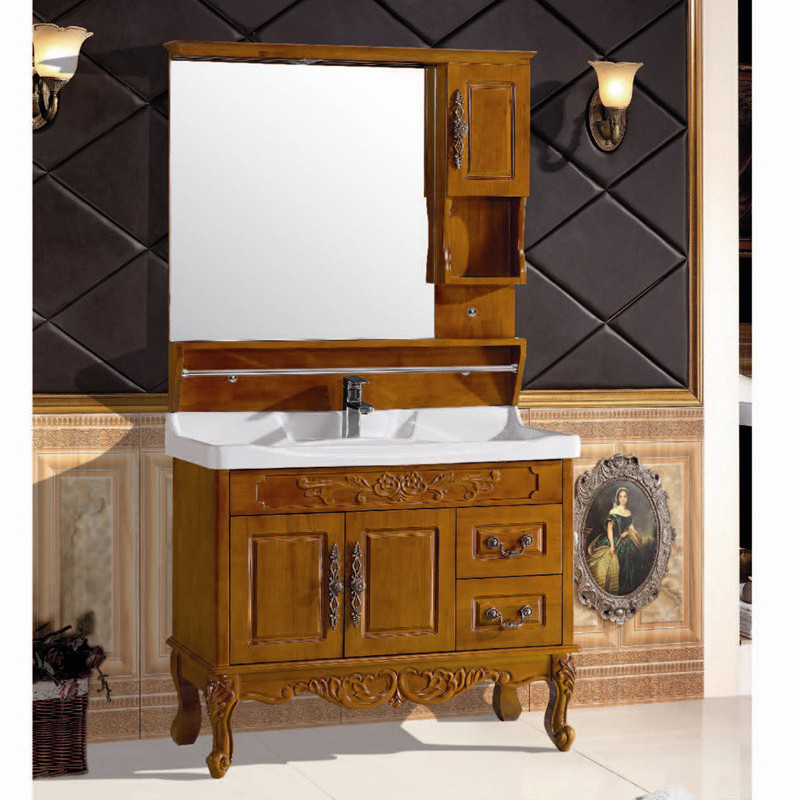 Wall Mounted Makeup Vanities Bathroom Vanity Plywood Single Sink Cabinet Waterproof Modern Hotel Home Bathroom Furniture China