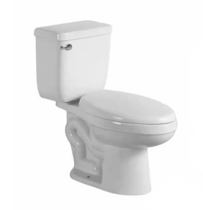 Back to Wall Rimless Two Piece Toilet Bowl Bathroom Dual Flush Straight Toilets Ceramic Modern China P-trap S-trap Wash Down