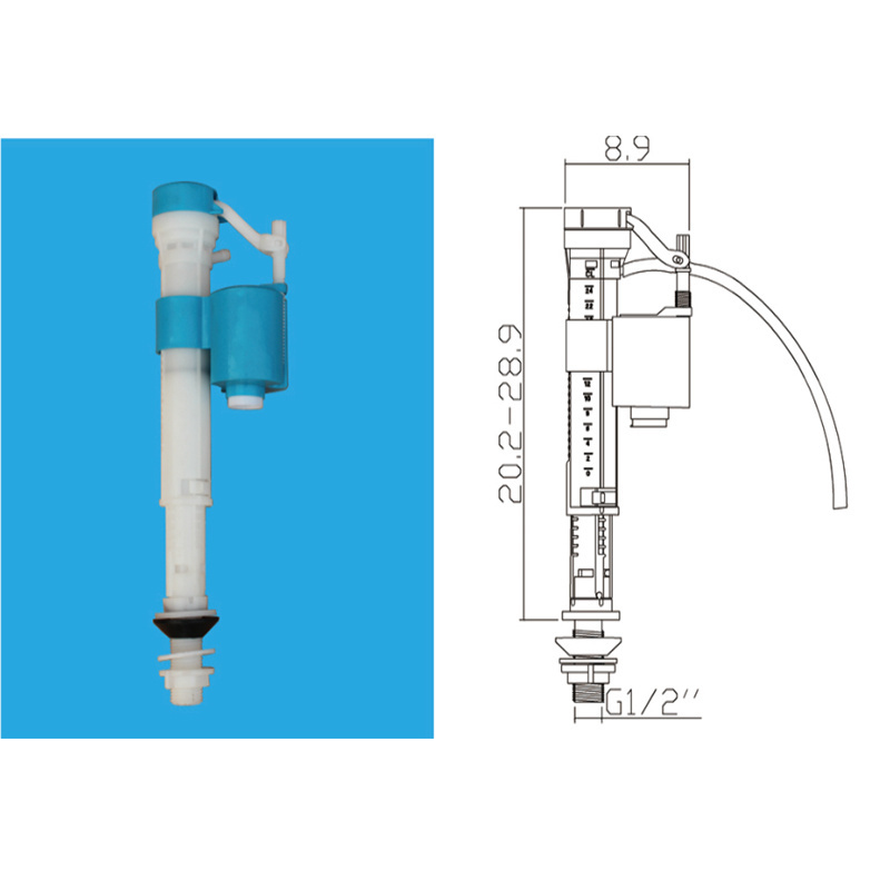 MT-030     Bottom Fill Toilet Inlet Valve, with Water Filter, Adjustable, Universal , toilet accessories