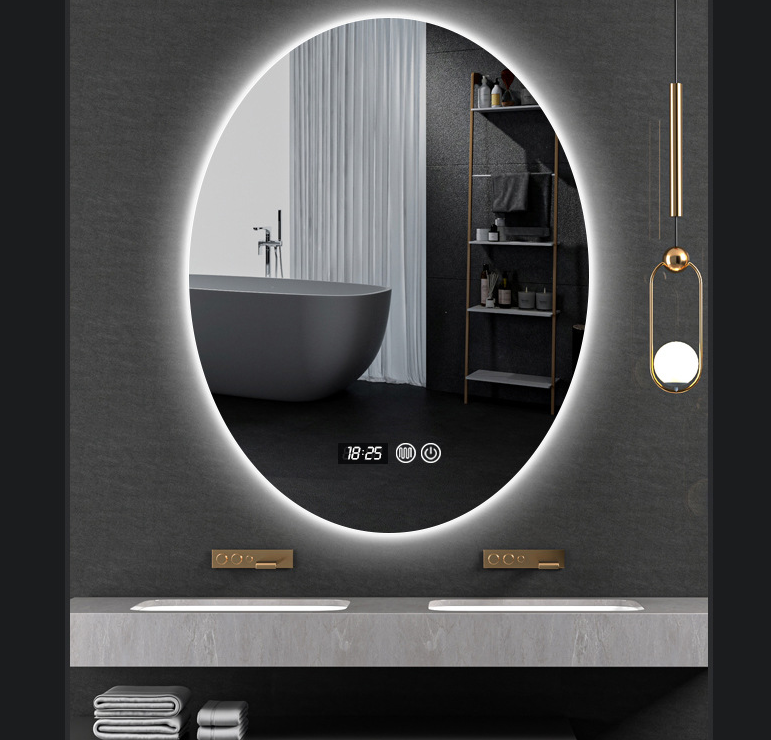 China Apartment Hotel Smart Wall Hanging Bath Vanity Led Light Shower Mirror Led Bathroom Mirror With Led Light