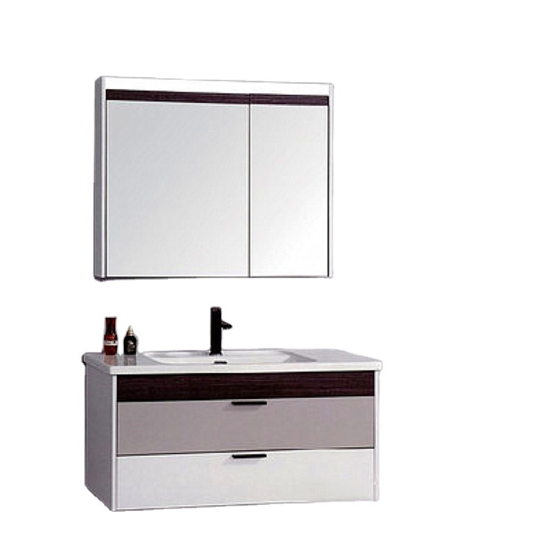 New Style Durable Wall Mounted Solid Wood Bathroom Vanity M-09