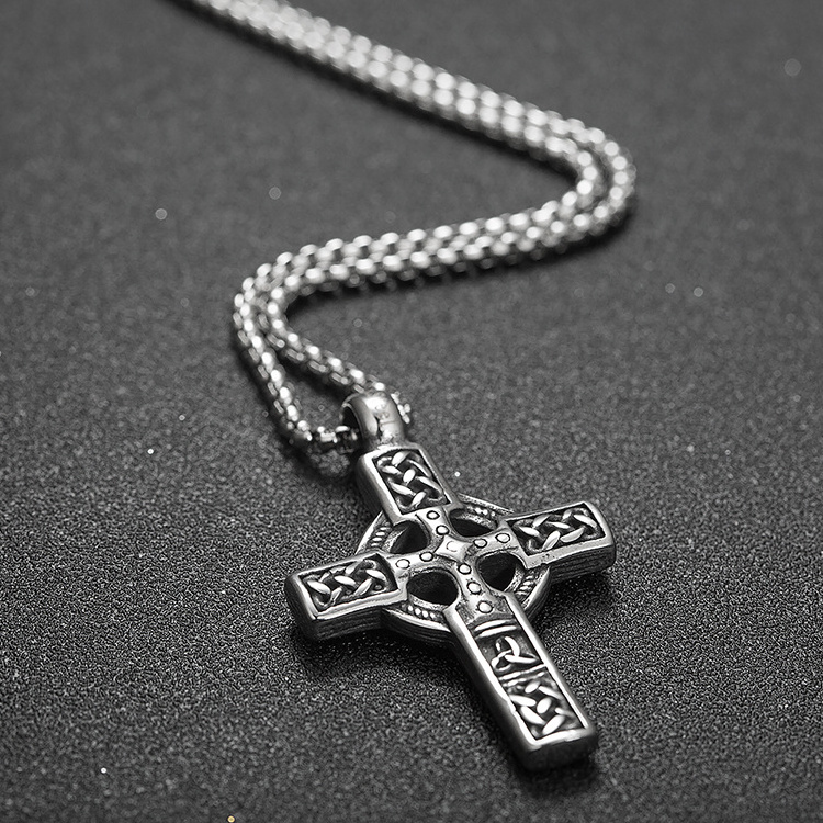 Custom Wholesale Stainless Steel Mens Vintage Cross Celtic Jewelry Manufacturer Trending Pendant