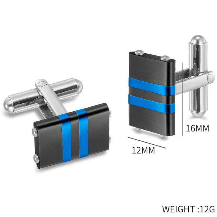 Custom Wholesale Latest Design Stainless Steel Two Tone Man Designer Branded Jewelry Men Modern Cufflinks