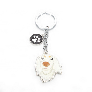 Promo Pet Accessory Keychain Custom Dachshund Paw Key Charm For Dog Cat Pet Lover Cartoon Bell Ring Designer Key Chain