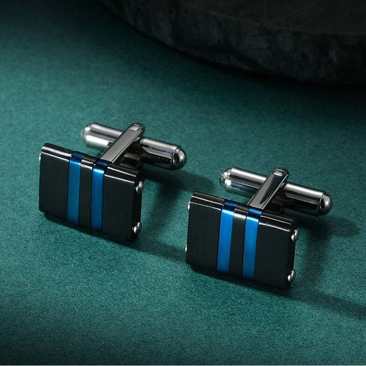 Custom Wholesale Latest Design Stainless Steel Two Tone Man Designer Branded Jewelry Men Modern Cufflinks