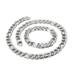 Top Quality Stainless Steel Satin 1:3 NK Figaro Necklace Chain for Men Hip Hop Punk