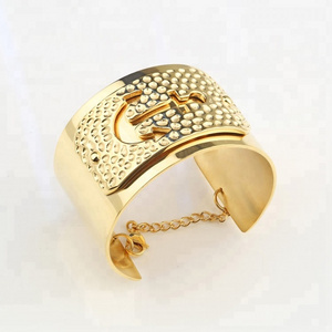 Gold Bangles Designs 18k Gold Stainless Steel Bangle Saudi Anchor Cuff Bracelets