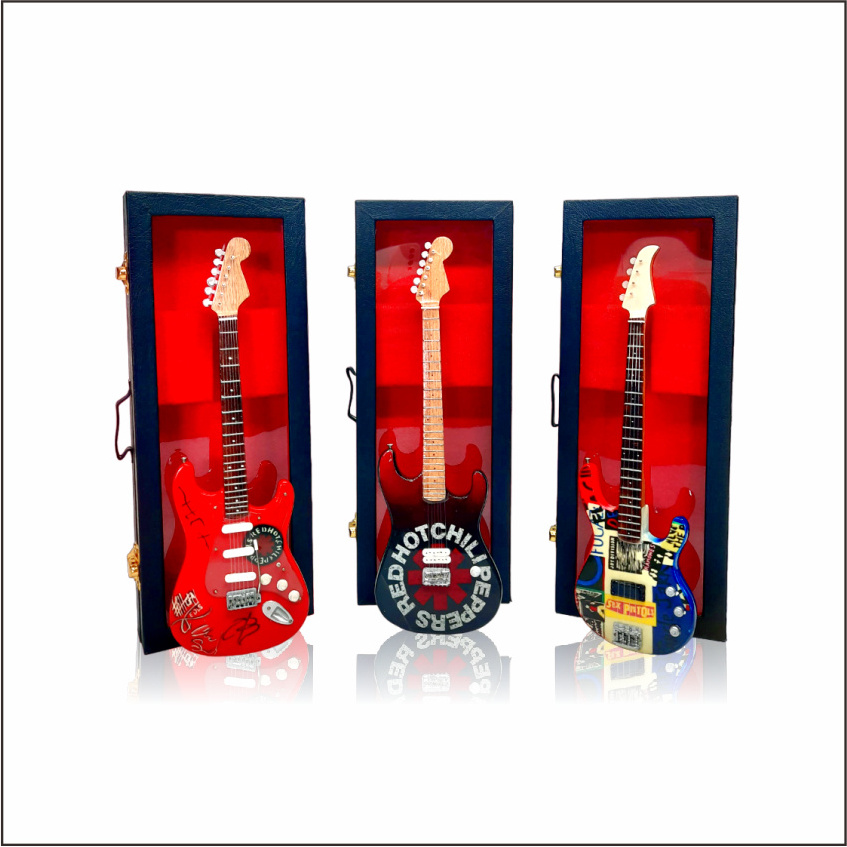 Mini Guitar Famous Band in the World with RHCP Tribute Merchandise