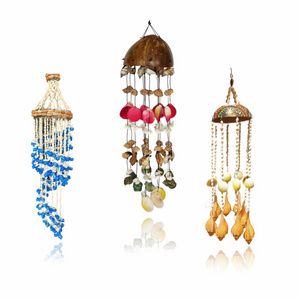 Decorations Shell Wind Chime Beach Spiral Seashell Wind Chimes Natural Sea Shell Crafts | Perfect Gift for Patio Gift