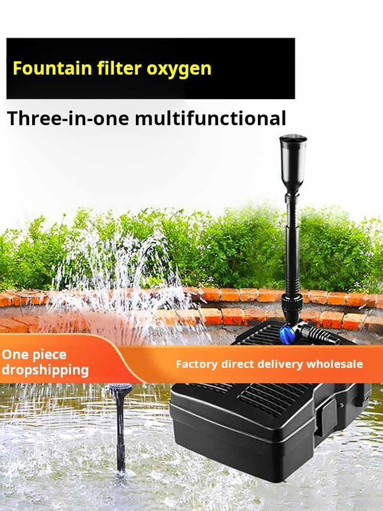 Fish pond fountain fish farming filter aeration pump outdoor courtyard landscape waterproof submersible oxygen pump