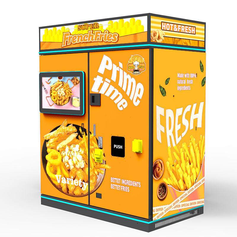 High Tech French Fries Metal Vending Machine Hot Food Fired Chicken And Fry Chip Vending Machine