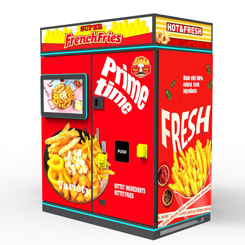 High Tech French Fries Metal Vending Machine Hot Food Fired Chicken And Fry Chip Vending Machine