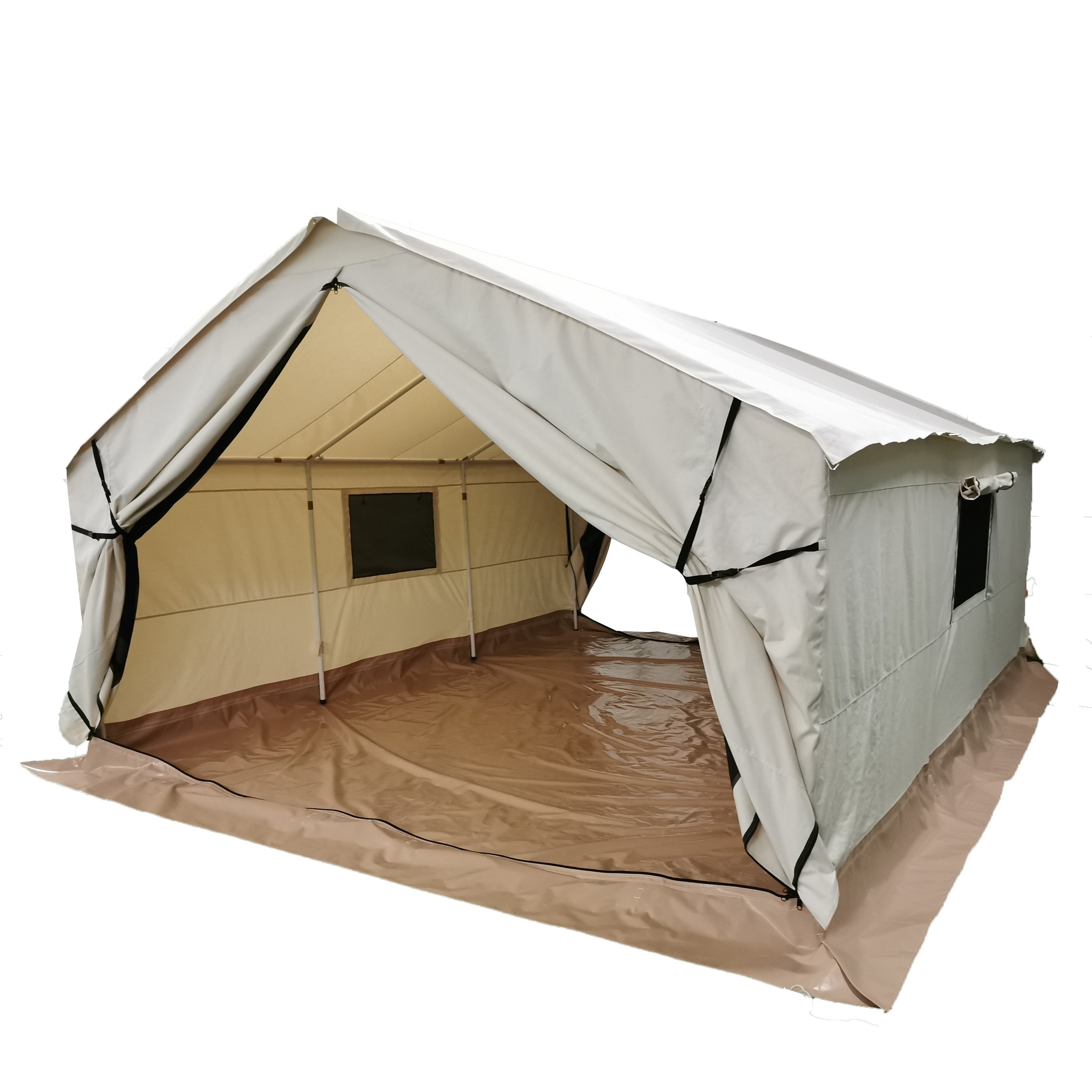 Waterproof glamping luxury safari lodge tent hotel cotton canvas wall tents camping outdoor 10 person