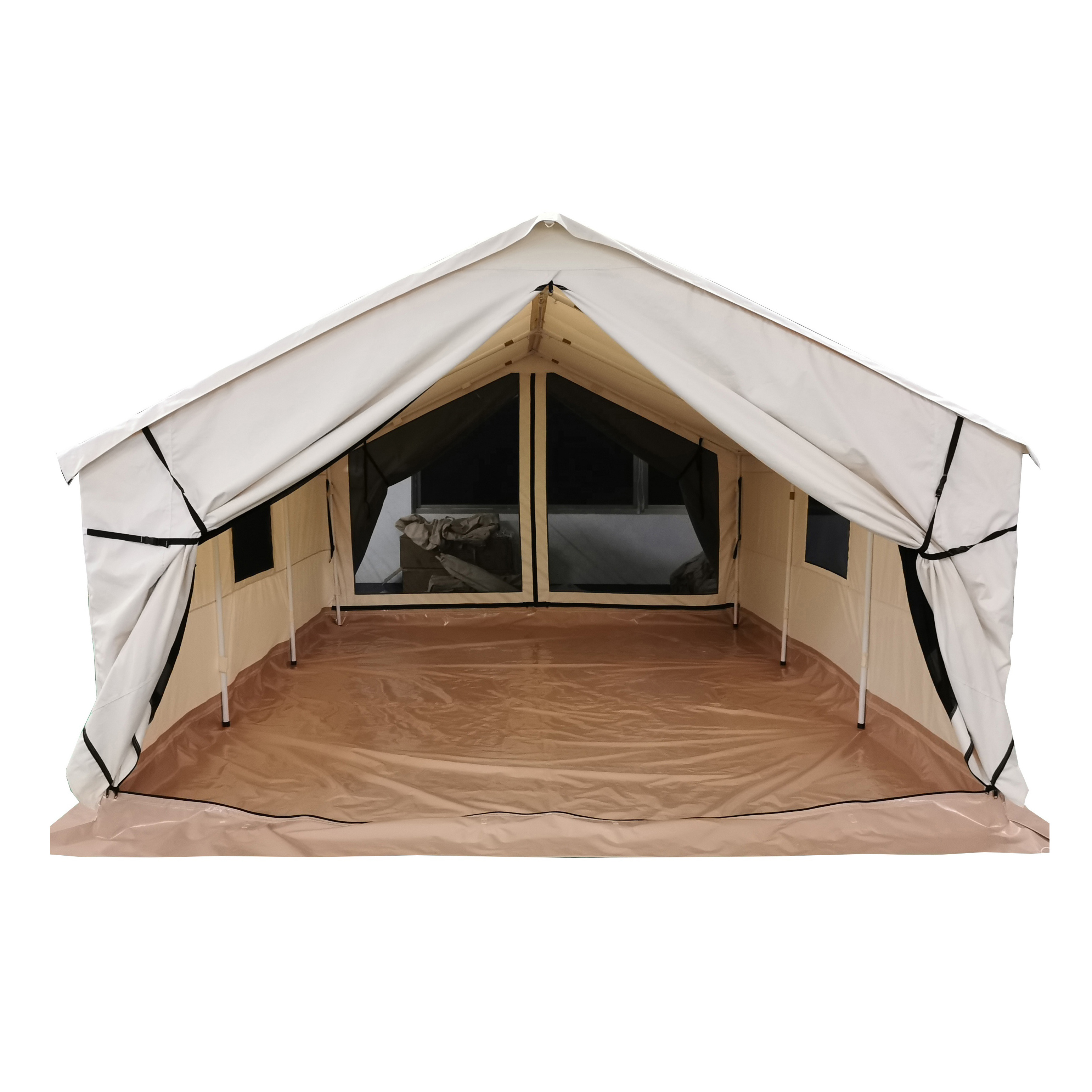 Waterproof glamping luxury safari lodge tent hotel cotton canvas wall tents camping outdoor 10 person