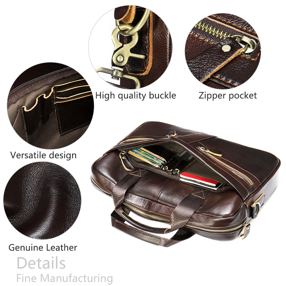 Professional Custom 2099 Real Cowhide Leather Office Messenger Bag high Quality Laptop bag Leather Briefcase Bag UK