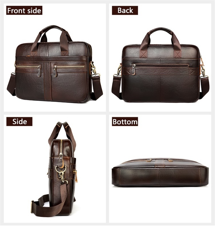 Professional Custom 2099 Real Cowhide Leather Office Messenger Bag high Quality Laptop bag Leather Briefcase Bag UK