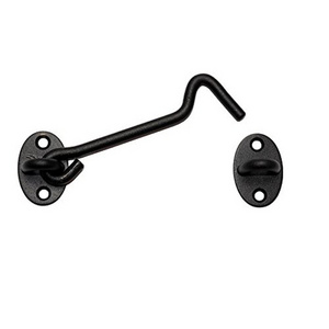 2023 New Hot Sale Carbon Steel Frosted Black Simple Barn Sliding Door Hook Lock