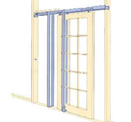 Factory Direct Sales Hidden Sliding Door Hardware Kits For Sliding Door System Pocket Door Kits