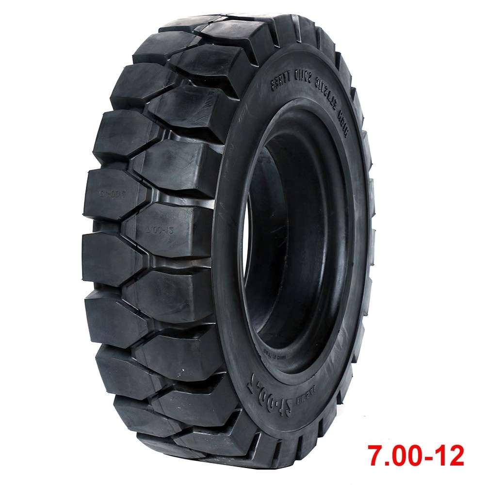 Factory Supplier Nylon Bias Tyre Solid Tires for Forklifts High Performance Forklift Solid Tire 7.00-12 700-12 700x12 825-12