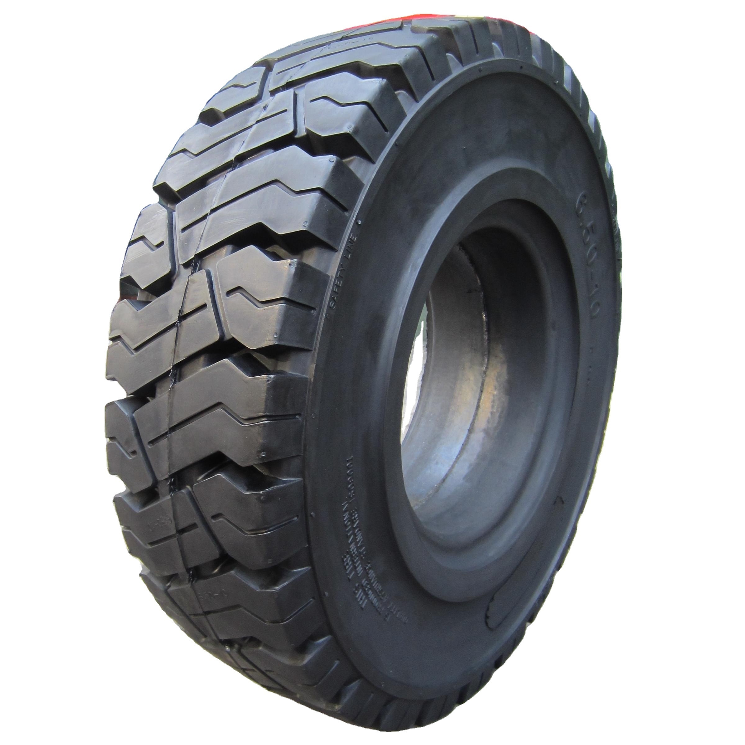 Factory China Forklift Tyres and Rims  New forklift Tires Solid Tires for Forklift 6.50-10 650-10 650x10 23x9-10 700-12  825-12