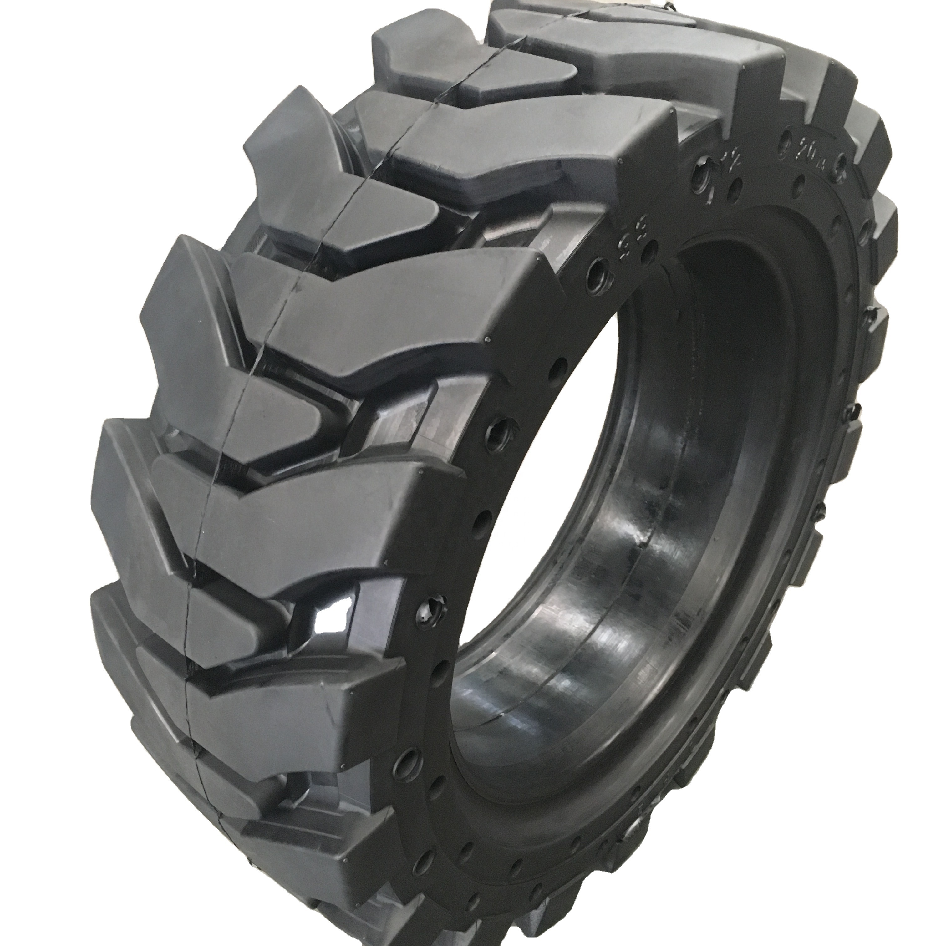 skid steer wheels heavy duty solid rubber tire 33x12-20  12-16.5